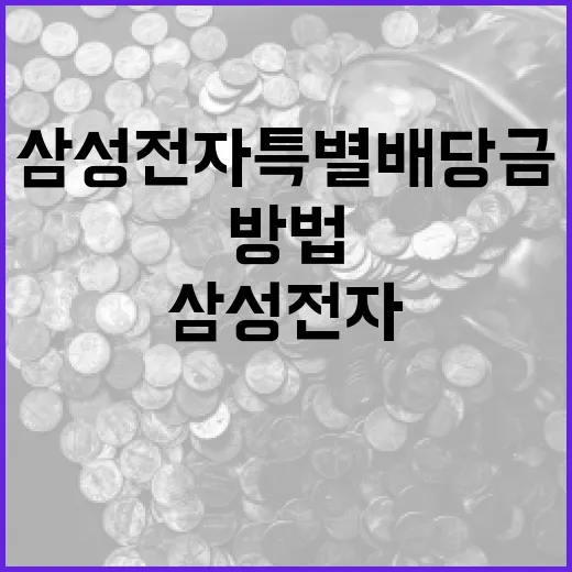 삼성전자 특별배당금을 이해하는 방법 - 요약