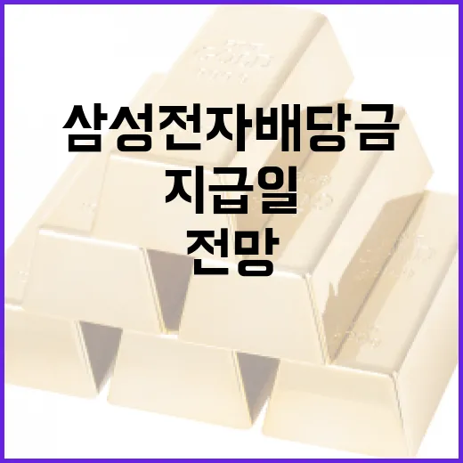삼성전자 배당금 지급일 전망하는 방법 - 요약