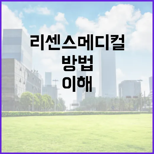 리센스메디컬을 이해하고 활용하는 방법 - 요약