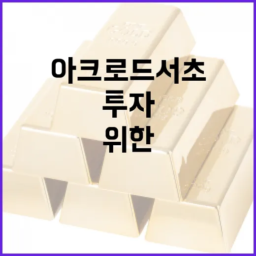 아크로드서초 투자 가이드: 초보자를 위한 성공적인 방법 - 요약