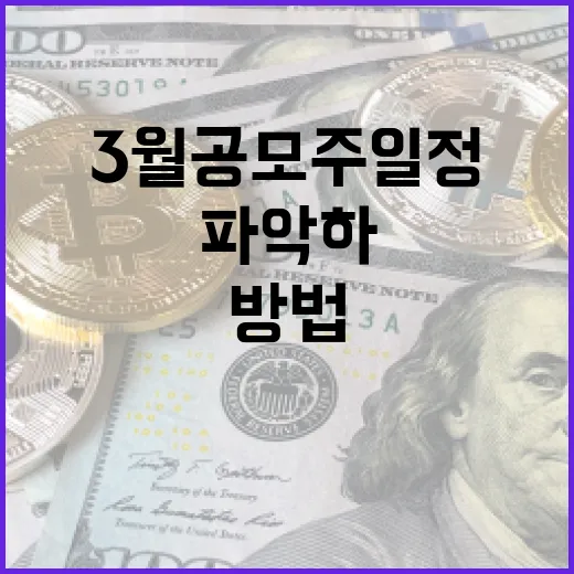 3월 공모주 일정을 파악하는 방법 - 요약