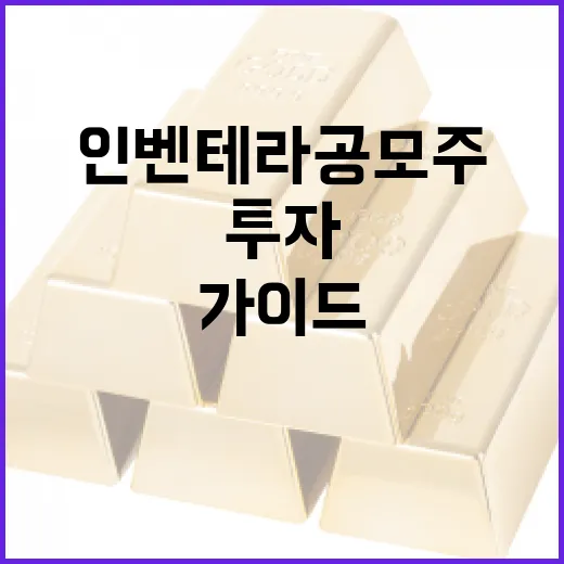 인벤테라 공모주 투자하는 방법: 초보자를 위한 종합 가이드 - 요약
