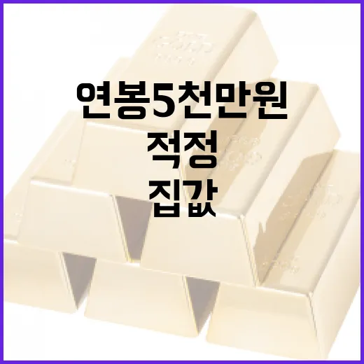 연봉 5천만 원으로 적정한 집값을 찾는 방법 - 요약