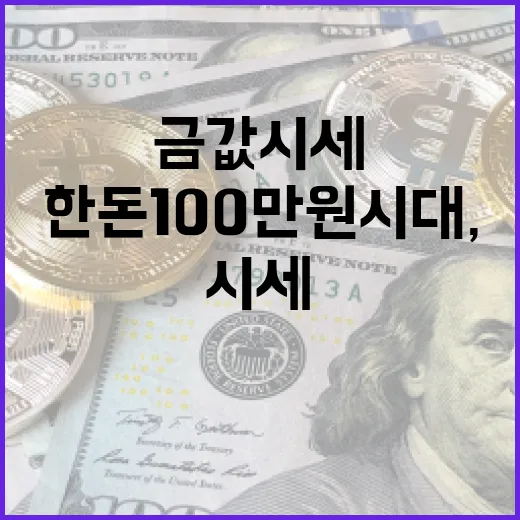 한돈 100만원 시대, 금값 시세를 이해하는 방법 - 요약