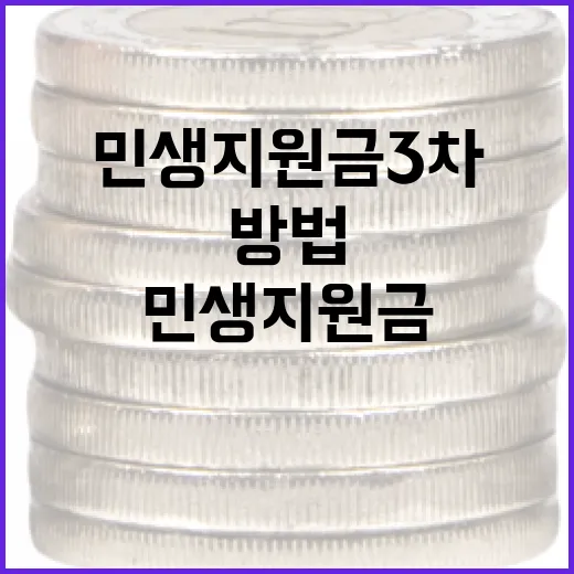 민생지원금 3차 지원금을 받는 방법 - 요약