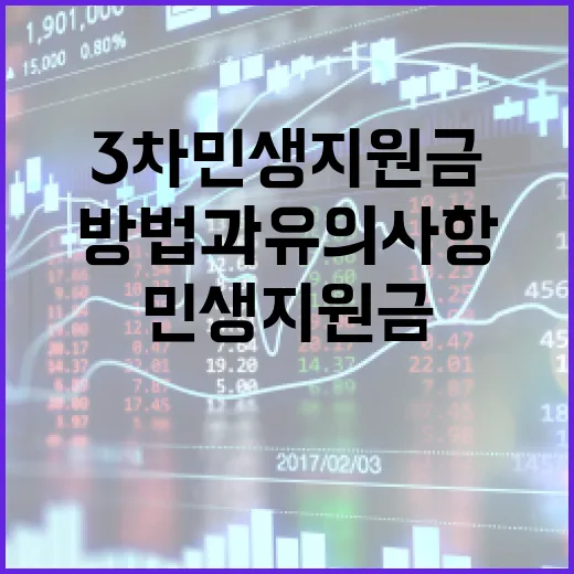 3차 민생지원금을 받는 방법과 유의사항 - 요약