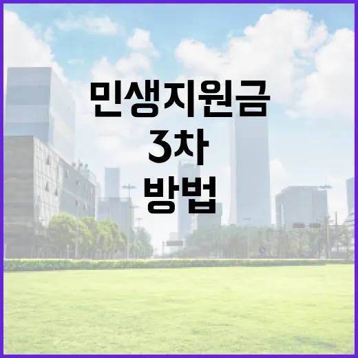 3차 민생지원금을 효과적으로 활용하는 방법 - 요약