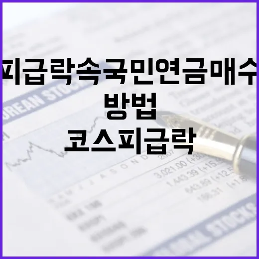 코스피 급락 속 국민연금 매수종목 파악하는 방법 - 요약