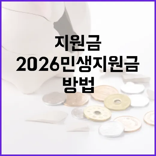 2026 민생지원금을 효과적으로 활용하는 방법 - 요약