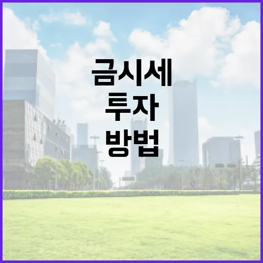 금시세를 이해하고 투자하는 방법 - 요약