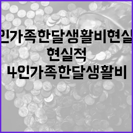 4인 가족 한달 생활비 현실적으로 관리하는 방법 - 요약