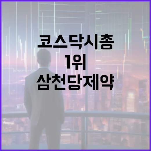 삼천당제약으로 코스닥 시총 1위를 차지하는 방법 - 요약