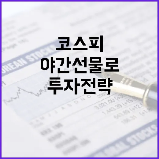 코스피 야간선물로 투자 전략 세우는 방법 - 요약