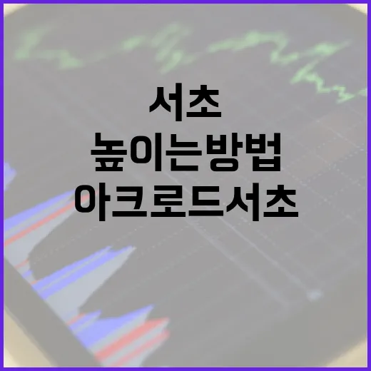 아크로드서초 투자 가치를 높이는 방법 - 요약