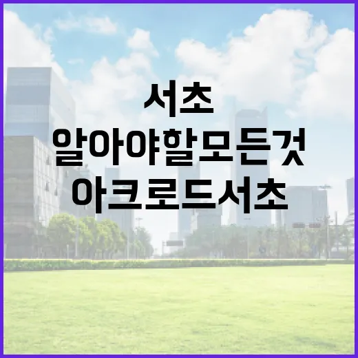 아크로드서초에 투자하는 방법: 알아야 할 모든 것 - 요약