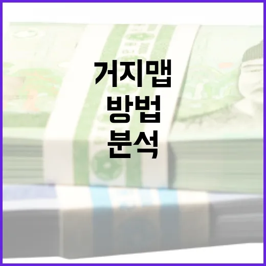거지맵을 통해 금융 시장을 분석하는 방법 - 요약