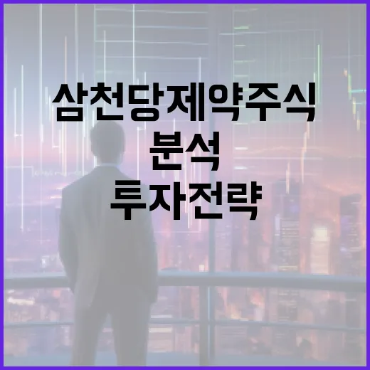 삼천당제약 주식 분석 및 투자 전략 세우는 방법 - 요약