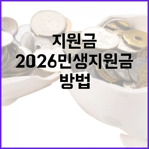 2026 민생지원금을 최대한 활용하는 방법 - 요약