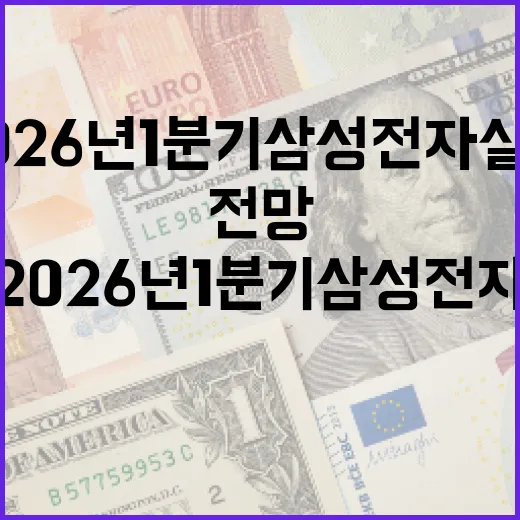 2026년 1분기 삼성전자 실적을 전망하는 방법 - 요약