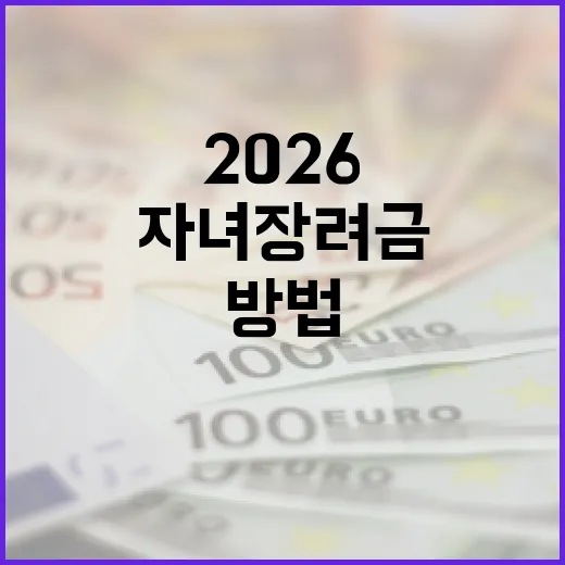 2026 자녀장려금을 최대한 활용하는 방법 - 요약