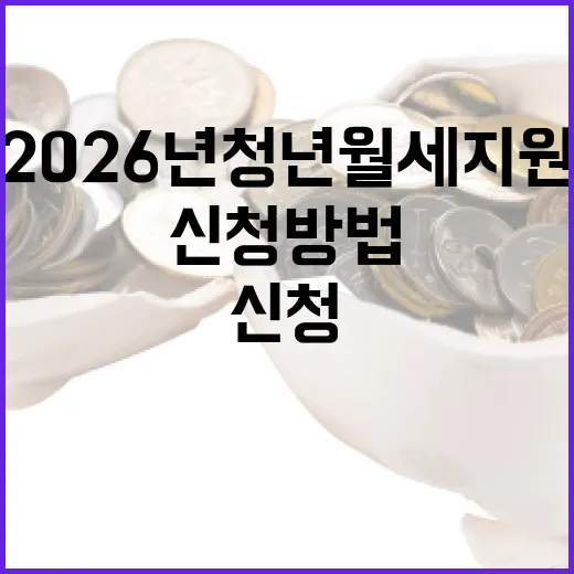 2026년 청년월세지원 신청 방법 - 요약