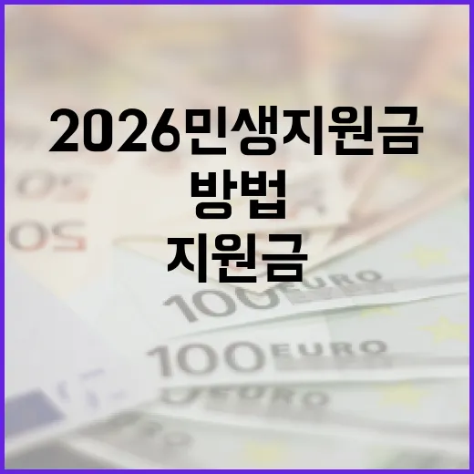 2026 민생지원금 활용하는 방법 - 요약