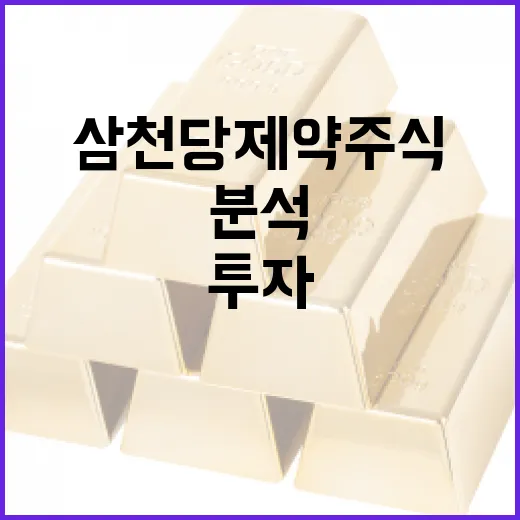 삼천당제약 주식 분석: 투자 결정을 위한 방법 - 요약