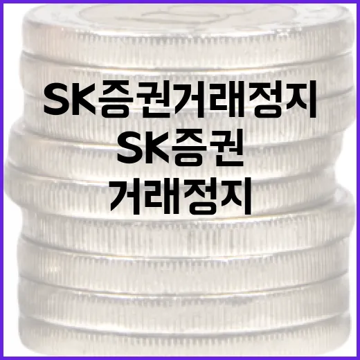 SK증권 거래정지 시 대처하는 방법 - 요약