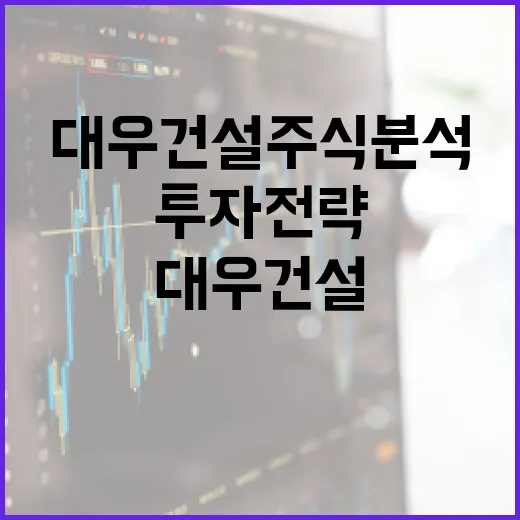 대우건설 주식 분석 및 투자 전략 수립 방법 - 요약