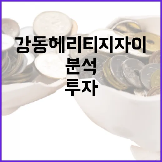 강동헤리티지자이 투자를 위한 분석 방법 - 요약