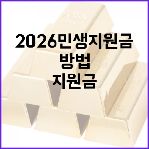 2026 민생지원금 활용하는 방법 - 요약