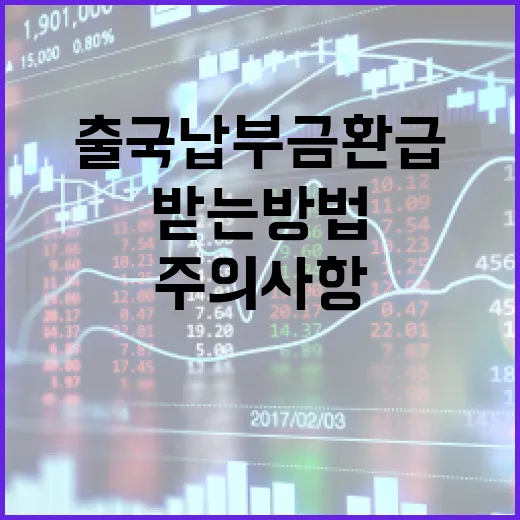 출국납부금 환급받는 방법: 절차와 주의사항 - 요약