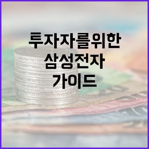 삼성전자 배당금 이해하기: 투자자를 위한 종합 가이드 - 요약