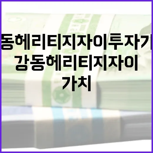 강동 헤리티지 자이 투자 가치를 높이는 방법 - 요약