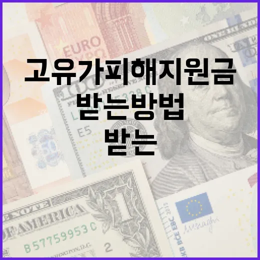 고유가 피해지원금을 효과적으로 받는 방법 - 요약