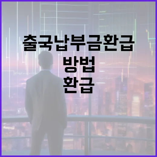 출국납부금 환급을 받는 방법 - 요약