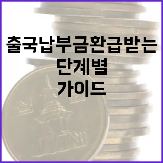 출국납부금 환급 받는 방법: 단계별 가이드 - 요약