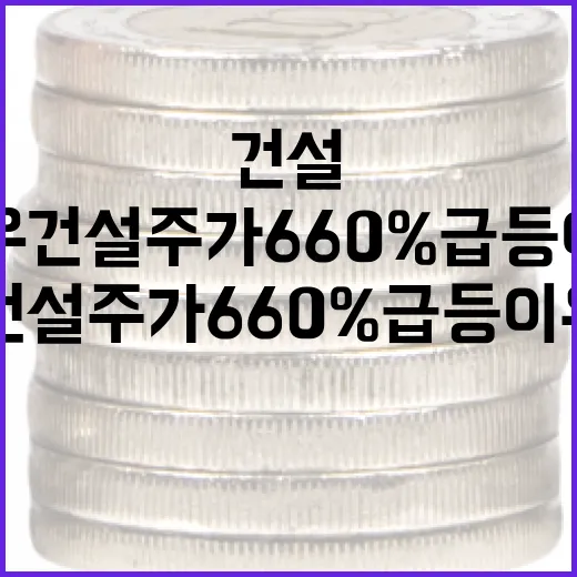 대우건설 주가 660% 급등 이유 분석 방법 - 요약