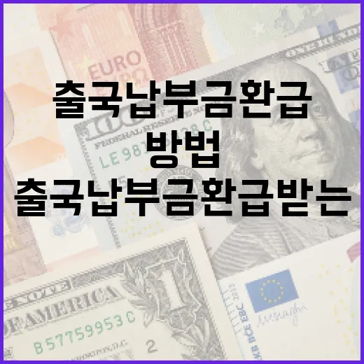 출국납부금 환급 받는 방법 - 요약