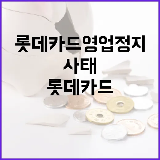 롯데카드 영업정지 사태를 이해하고 대처하는 방법 - 요약