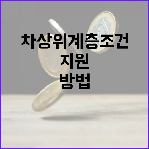 차상위계층 조건을 이해하고 지원받는 방법 - 요약