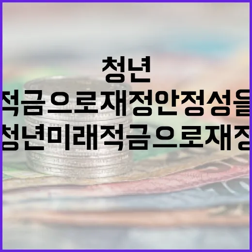 청년미래적금으로 재정 안정성을 확보하는 방법 - 요약
