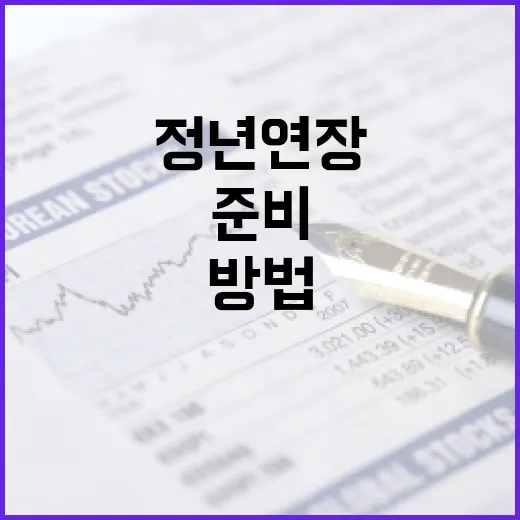 정년연장을 위한 준비 방법 - 요약