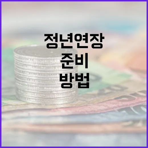 정년연장을 위한 준비 방법 - 요약