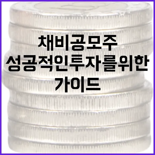 채비 공모주에 투자하는 방법: 성공적인 투자를 위한 가이드 - 요약