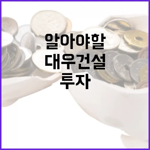대우건설 주식에 투자하려면 알아야 할 방법 - 요약