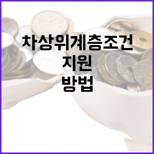 차상위계층 조건을 이해하고 지원받는 방법 - 요약
