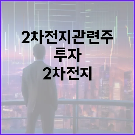 2차전지 관련주에 투자하는 방법: 전문가의 조언 - 요약