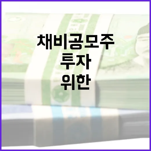 채비 공모주에 투자하는 방법: 초보자를 위한 가이드 - 요약