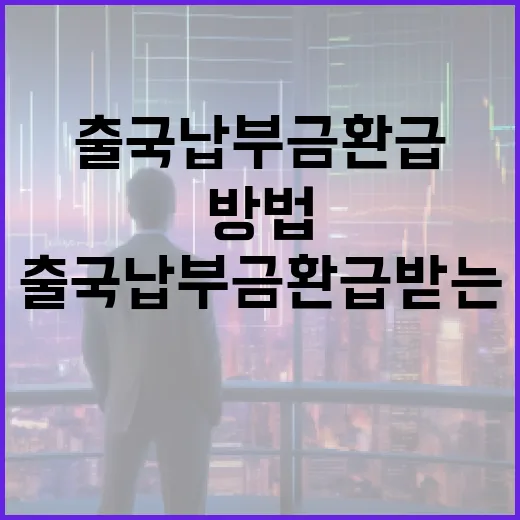 출국납부금 환급받는 방법 - 요약